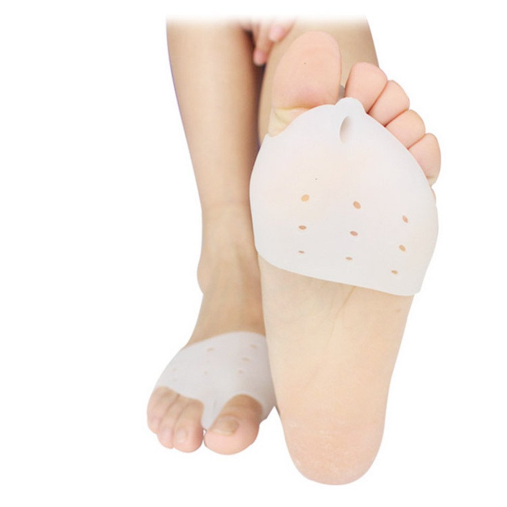 Zehenspreizer Silikon Gel Zehen Separator Set, Hallux Korrektur Zehenkorrektor für Frauen Männer, Zehenspreizer Hallux Valgus für Hammerzeh Bunion, 2 Paar Mittelfußpolster und Toe Separator Kit