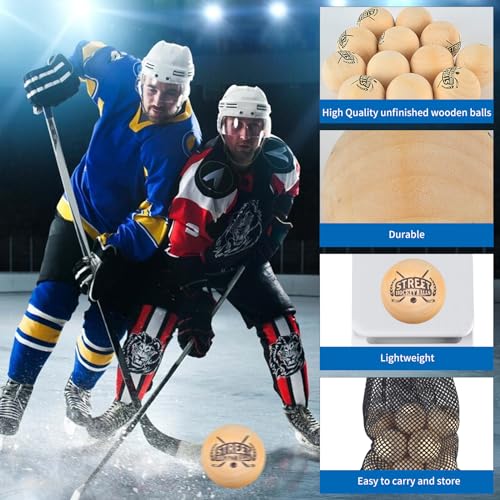 image for DLUGOPIS 6 Pack Swedish Stickhandling Balls Hockey Balls Street Hardwo