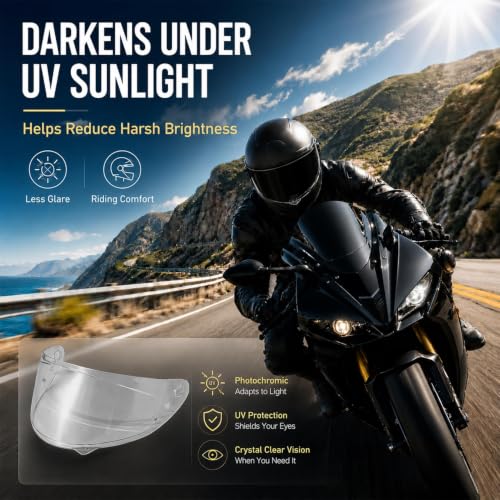 Image of C10 Tinted Visor HJ-34P Visor Helmet Face Shield for C10 HJ-34P (Transition)
