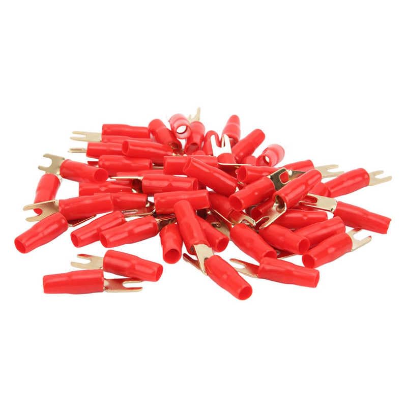 Electrical Crimp Terminals Fork Spade Wire Connectors with Heat Shrink Tube for Auto Home Industry