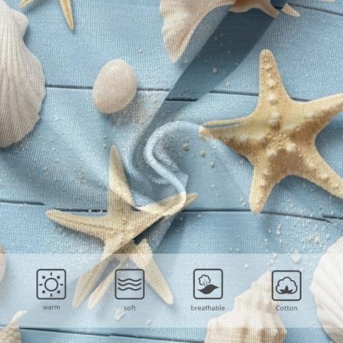 White Seashells Girls Panties, Toddler Girl Briefs, Cotton Underwear for Girls, 2–8 Years3