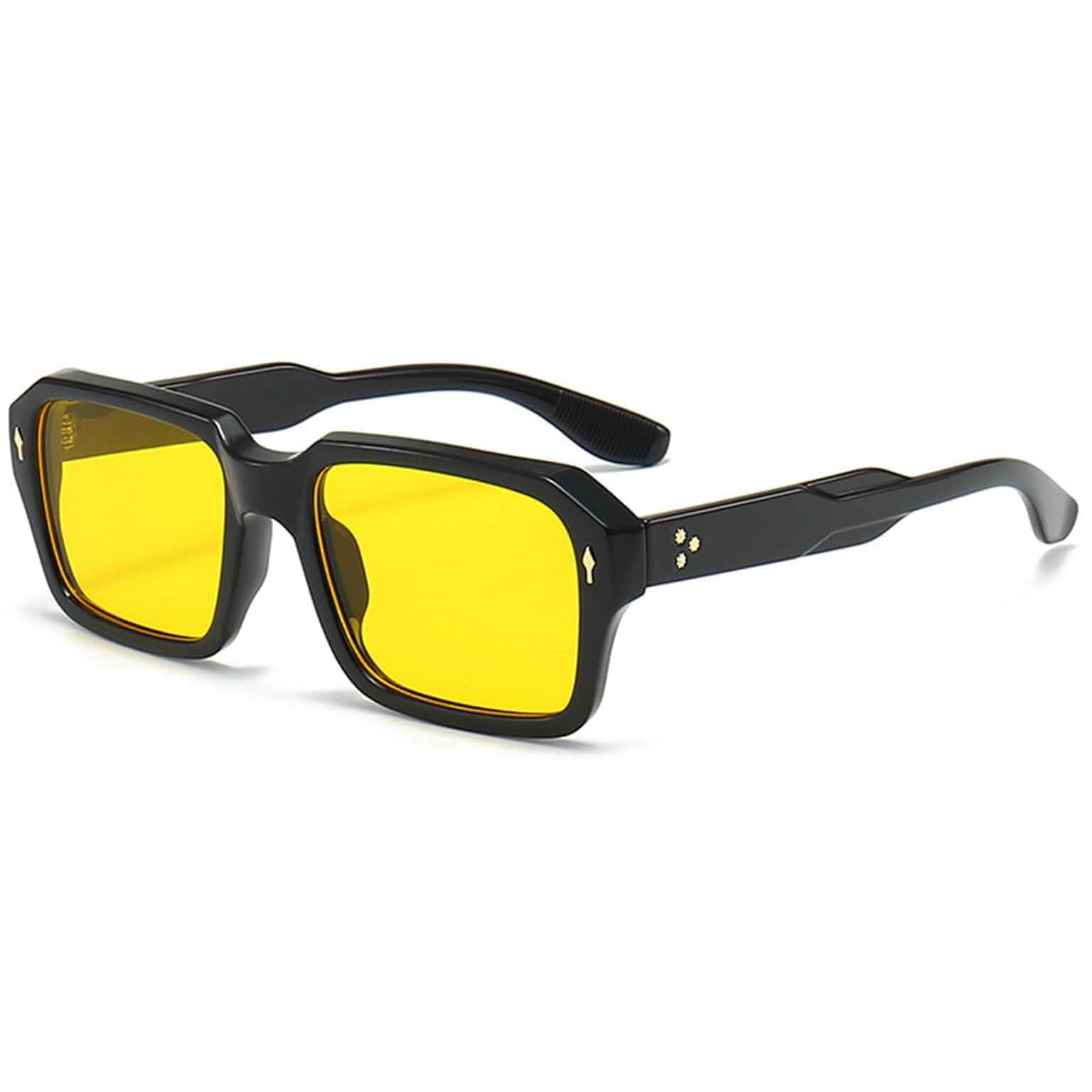 Bsreyeop Vintage Square Sunglasses for Women Men UV400 Thick Frame