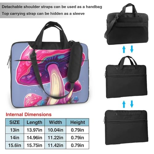 Sac à bandoulière pour ordinateur portable champignon rose chic - 2