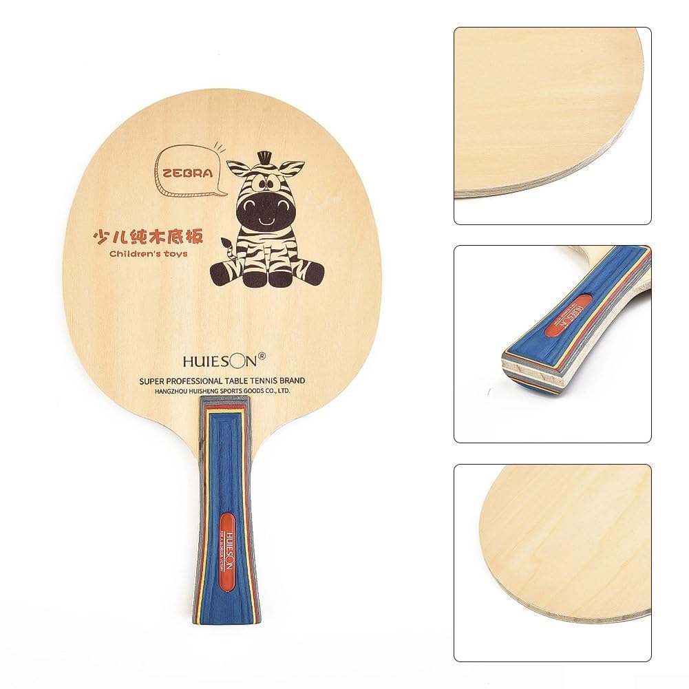 Plaque inférieure ping-pong bois 5 plis raquette tennis de table longue poignée
