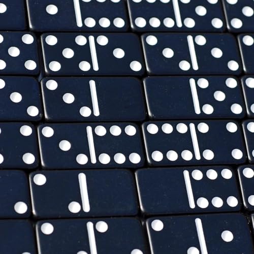 Juego de Domino Doble 6 Negro con Caja de Madera miniatura 5