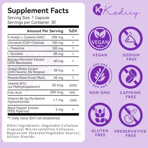 Kedicy Brain Supplements Brain for Memory and Focus - Image 2