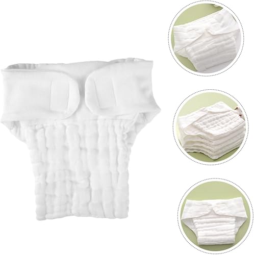 Miniatura 9 de Pañales de algodón para niños pequeños, paquete de 5 forros de pañales de natación reutilizables, suaves y transpirables para recién nacidos,