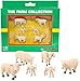 ToylandÂ® Pack of 6-1:32 Scale Sheep & Lambs - The Farm Collection - Collectable Farmyard Animals