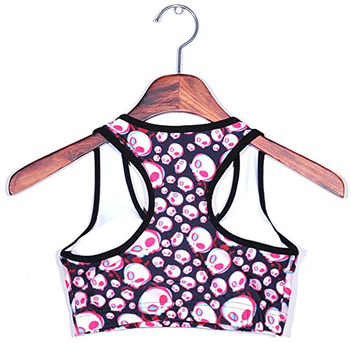 Image of Sister Amy Women's Aerobics Gym Dance Yoga Vest Printed Sports Bra Top Vest