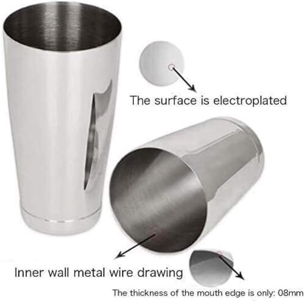 Set di 12 Shaker per Cocktail con Supporto - Attrezzatura da Bar Premium per Martini, Strumenti per La Preparazione di Cocktail A Casa, Kit da Barman, Essenziale per Small 12pcs