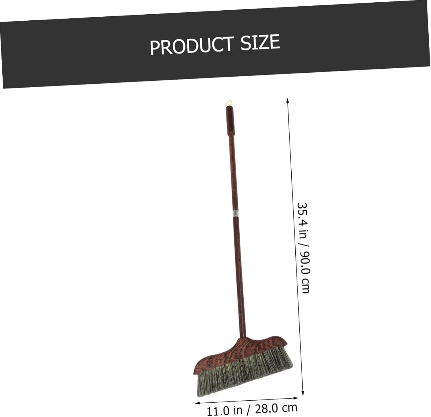 ORFOFE Wood Broom Long Handle Heavy Duty Kitchen Brooms Indoor Outdoor Cleaning