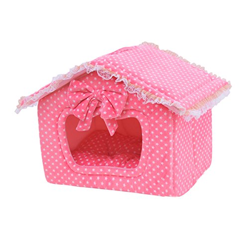 EASYPET Gorgeous Pink Princess/Blue Prince,Pet House,dog beds,cat beds,pet beds, Small,Medium and Large Size (Medium, Pink)