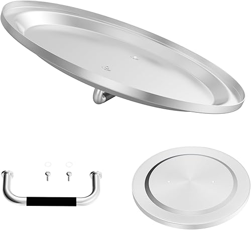 Miniatura 3 de AJinTeby Tapa para fogata para estufa individual Ranger de 15 pulgadas, tapa de acero inoxidable 304 con mango resistente al calor, quema de leña al