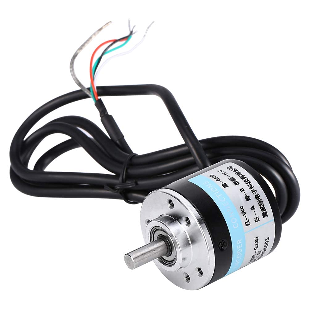 Encodeur Rotatif 600P/R Photoélectrique Incrémental 6mm 5V 24V AB 2 Phases avec Interrupteur Arbre