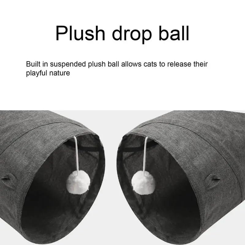 Tunnel Pliable pour Animaux De Compagnie pour Chats D'intérieur Jouets Interactifs Chaton Résistant Aux Rayures Cachette Maison D'entraînement Tube De Jeu Baril De Forage