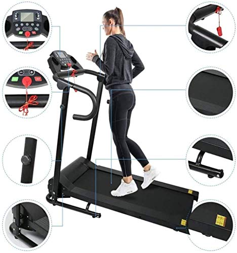 Image of Office Desk Treadmill,Indoor Treadmill,Ultra-Quiet,Shock-Absorbing,Multifunctional,Foldable Electric Treadmill,Black