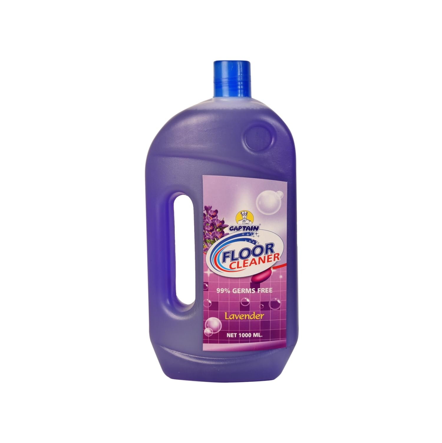 Captain Surface & Floor Cleaner Liquid, Lavender (Pack fo 1) - 1000 ml | 99% Germs Free | Suitable for All Floor Cleaner Mops