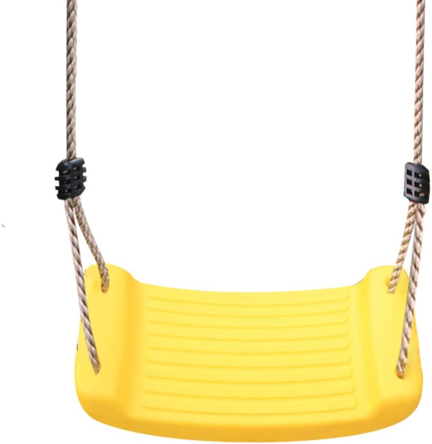 AIPINQI Swing Seat for Kids, Playground Swing Set Curved Tree Swing for Outside Backyard Playground Holds 220lbs/100kg for 3-10 Years Kids Children, Yellow