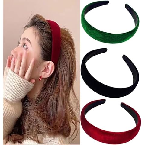 3 Pcs Velvet Wide Headbands for Women Cover