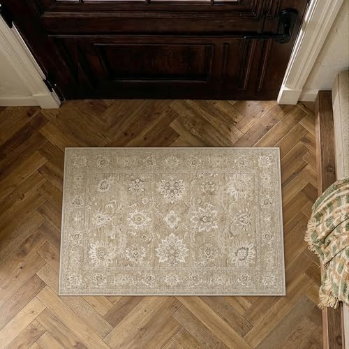 HUGEAR 2x3 Light Brown Neutral Small Area Rug — view 2