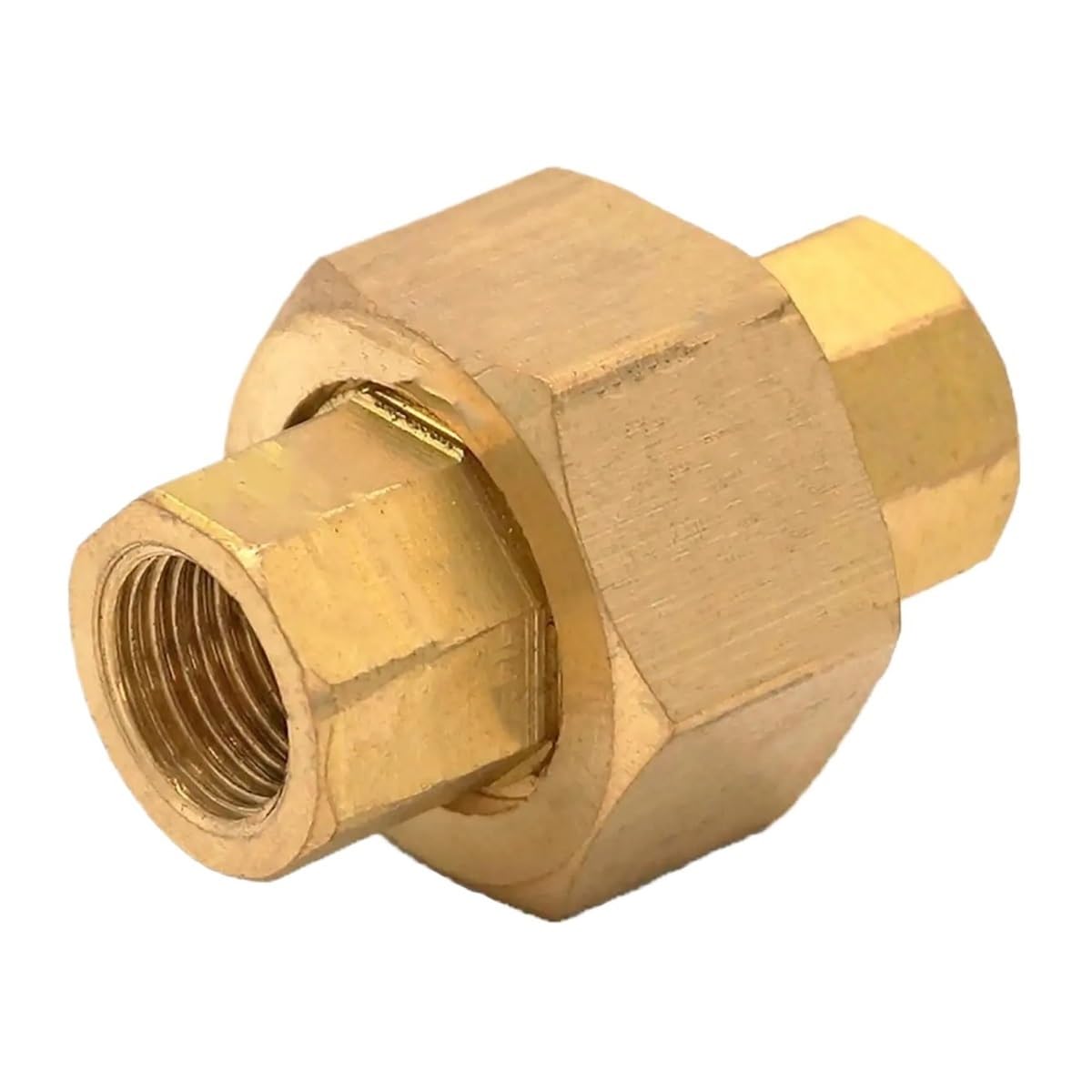 Threaded Pipe Fitting 1/8inch BSP Female Thread Brass Hex Pipe Union Connector, Coupling Plumbing Fittings for Water Air Oil 1pc
