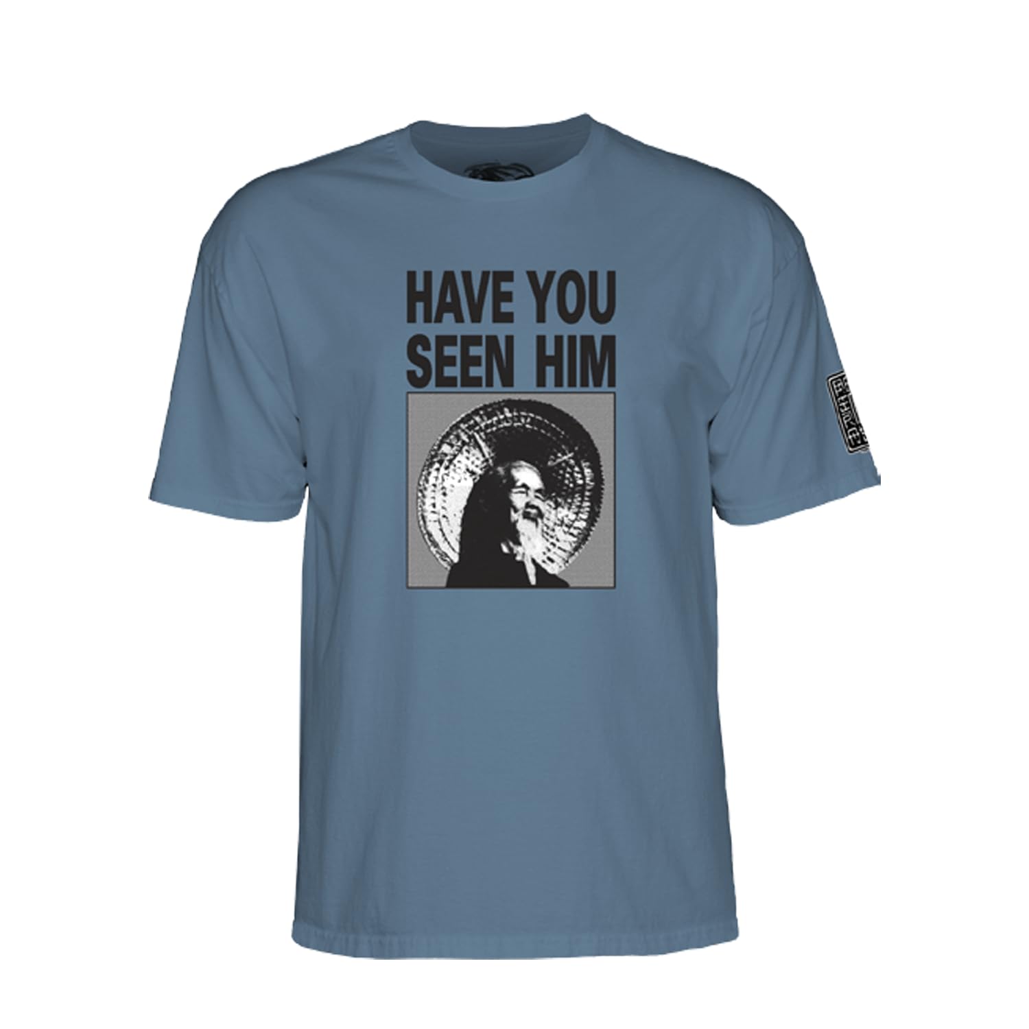 Powell Peralta Animal Chin Have You Seen Him? T-Shirt, Indigo Blue, Large, Indigo Blue, Large