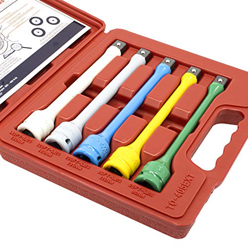 Genius Tools 5 Piece 1/2" Dr. Torque Extension Bar Set To-405Ext #TOP3