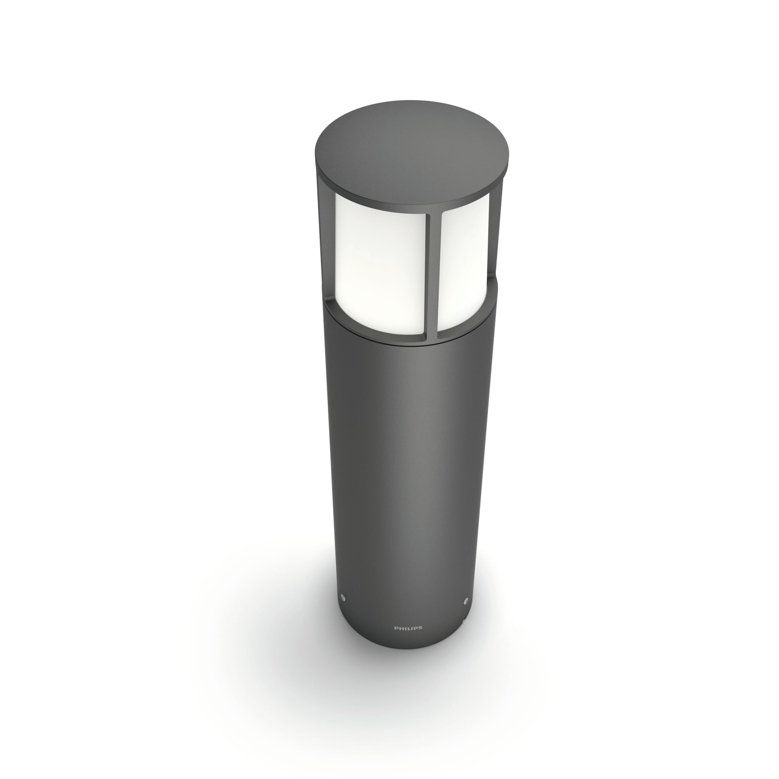 Philips myGarden Stock - Poste, iluminación exterior, aluminio, luz blanca cálida, 10,4 x 10,4 x 40 mm, 11,1 x 11,1 x 42,1 mm, color antracita
