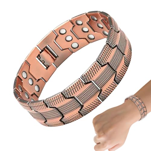 Pasbuteiy Pulsera Magnética Para Hombre, Pulseras De Cobre Para Hombre, Joyas De Pulsera Para Obtener Beneficios Energéticos Para La Salud, Actividades Al Aire Libre Y Negocios