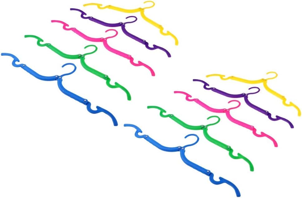 Coat Hangers,Clothes Organizer,Pack of 10 Foldable Clothes Hangers Non-Slip Trouser Hangers