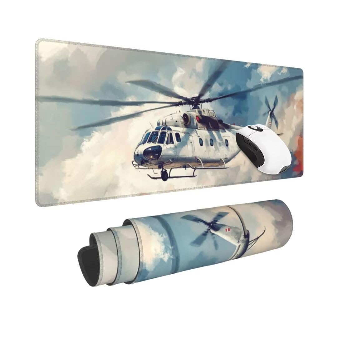 Tappetino Mouse Aereo Gaming Mouse Pad Cielo Tappetino Mouse XXL 1200×600×3MM Migliora Precisione e Velocità Mouse Gaming Tappetino Scrivania con Base in Gomma e Bordi Cuciti per Ufficio e Gaming