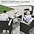 VONZOY Patio Furniture Set 4 PiecesOutdoor Furniture with Soft Cushion and GlassTable, All Weather Manual Weaving WickerRattan Patio Chairs for Garden, Terrace, Porch,Lawn (Black/Beige)