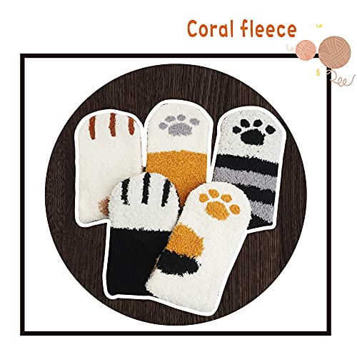 Image of ICEIVY Socks Women, Soft Knit Wool Winter Thick Warm Cabin Fuzzy Crew Women Socks 5 Pack