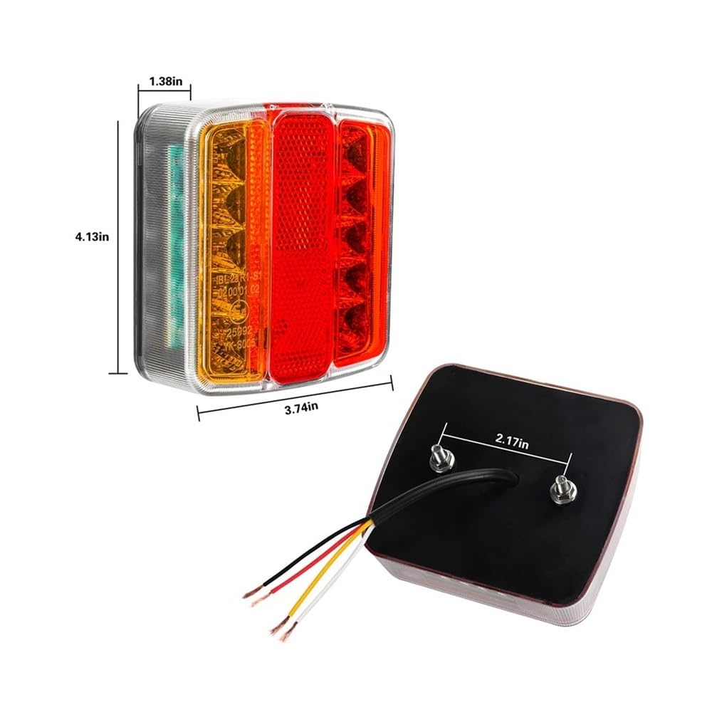 Indicatori Direzione Luci Posteriori Rimorchio A LED Da 2 Pezzi Indicatore Direzione Freno Camion Indicatore Direzione Posteriore Per Camion, Roulotte, Furgone, Barca 12V