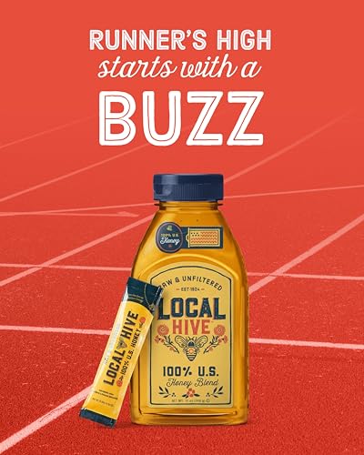 Image of Local Hive Honey Packets, Raw & Unfiltered, 100% US Honey, 10 Pack | Single-serve raw US honey packets for running, travel, tea, coffee & lunchboxes, no mess natural sweetener