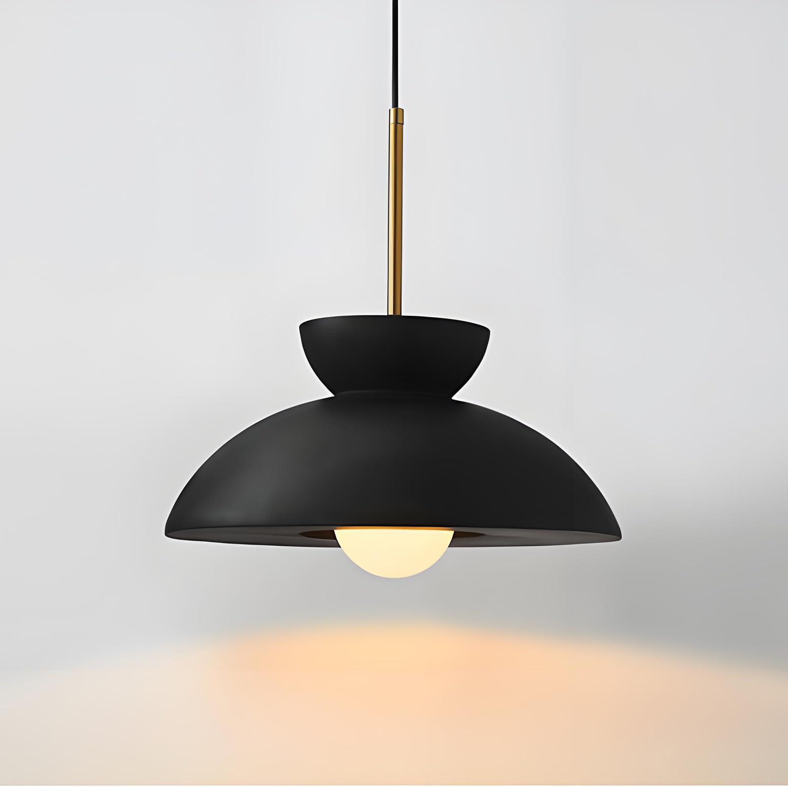WLBHWL 13.4in Wabi Sabi Pendant Light Fixtures, Japandi Minimalist Resin Pendant Light Modern Industrial Hanging Ceiling Lighting Fixture for Clothing Store Bar Clothing Store Dining Room Bedroom