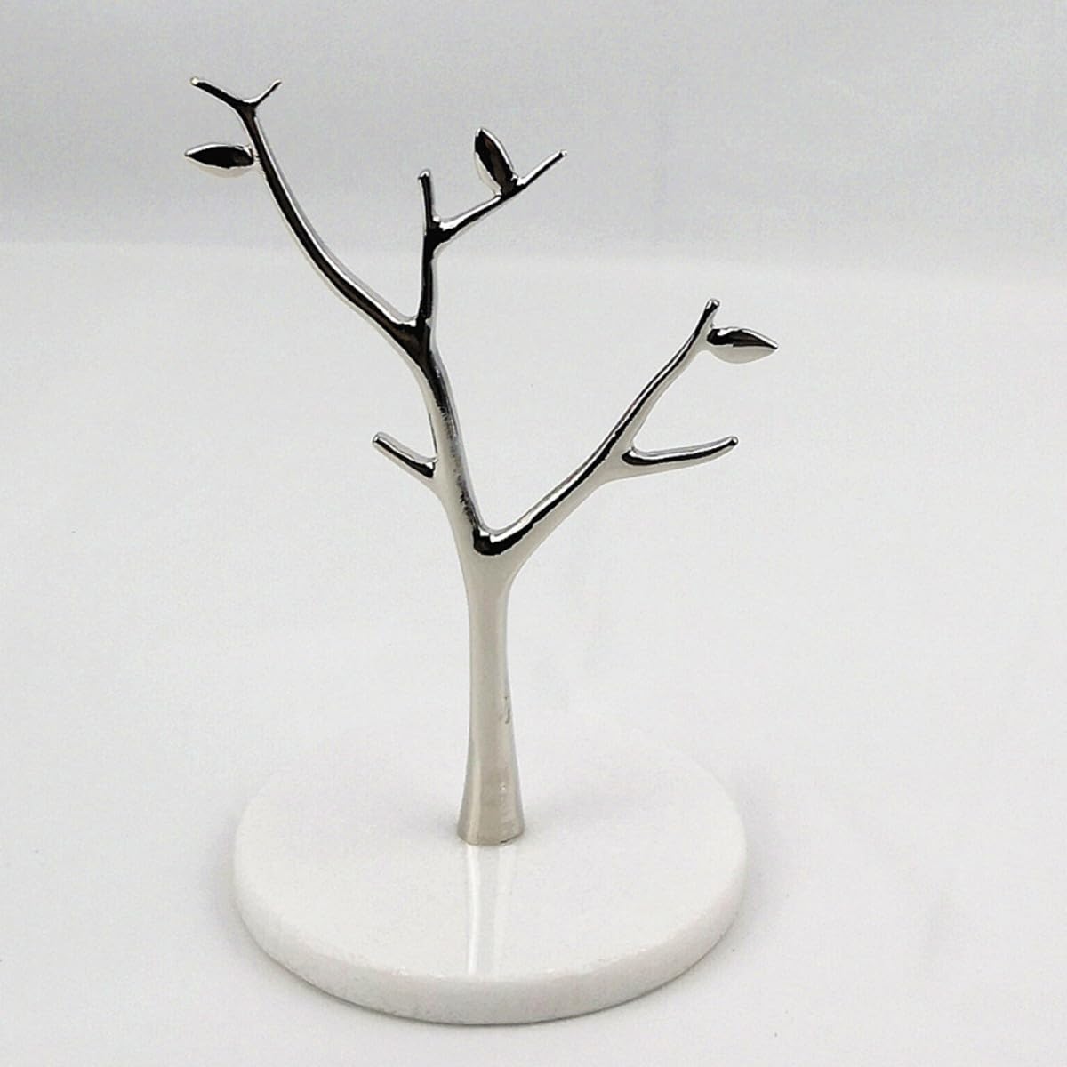 Tofficu Organizador de Joyas Perchero Creativo Forma de Árbol de Mármol y Metal Soporte para Collares y Anillos para Uso Personal en Casa o Tiendas