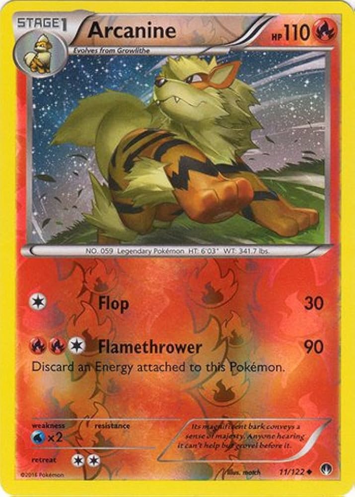 Amazon.com: Pokemon - Arcanine (11/122) - XY Breakpoint