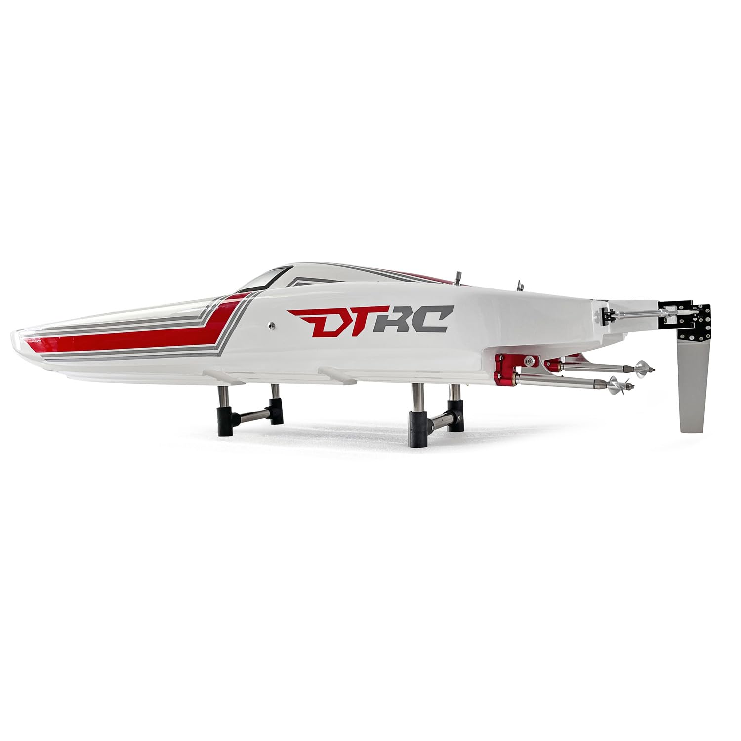 E51 100 km/h Fiberglas Rot Elektrisches RTR RC Boot W/Dual Motors Servos ESCs Batterien