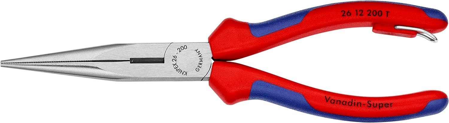 Knipex Alicate de montaje (alicate de boca cigüeña) negro atramentado, integrada para colocar un dispositivo de protección anticaídas 200 mm (cartulina autoservicio/blíster) 26 12 200 T BK