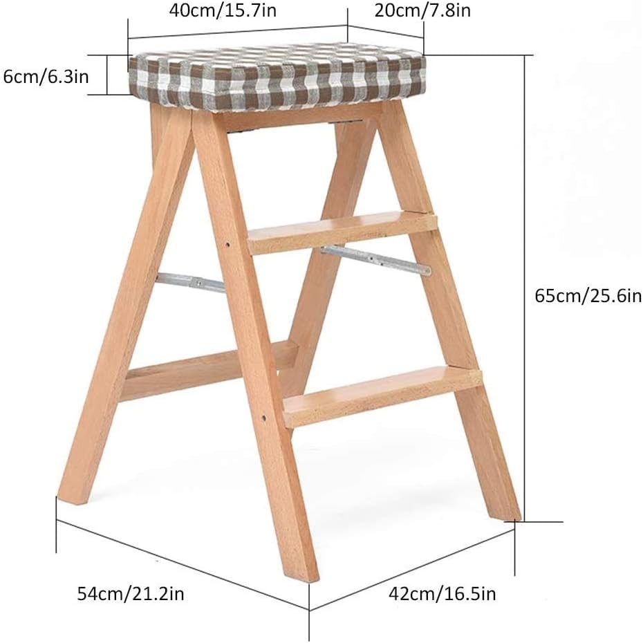 Wide Step Ladder Stool Foldable Can Be Used for Multiple Purposes in Home Gardens and Offices Step Stool High Stool Creativity Portable Wood Bench Multifunction