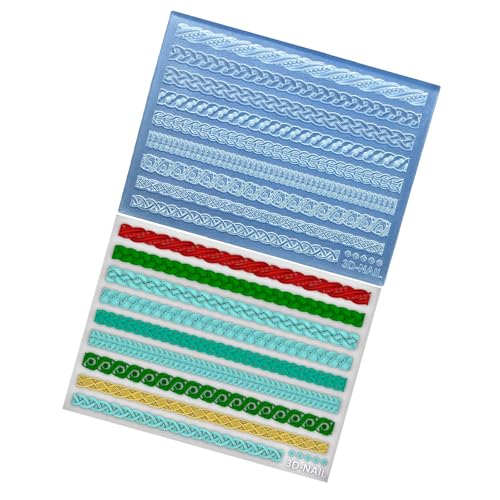 Bright Nails Art Designs Silikon Schnitzform für 3D Kunst und dekoratives Basteln mit reichhaltiger Designvielfalt, geschnitztem Design