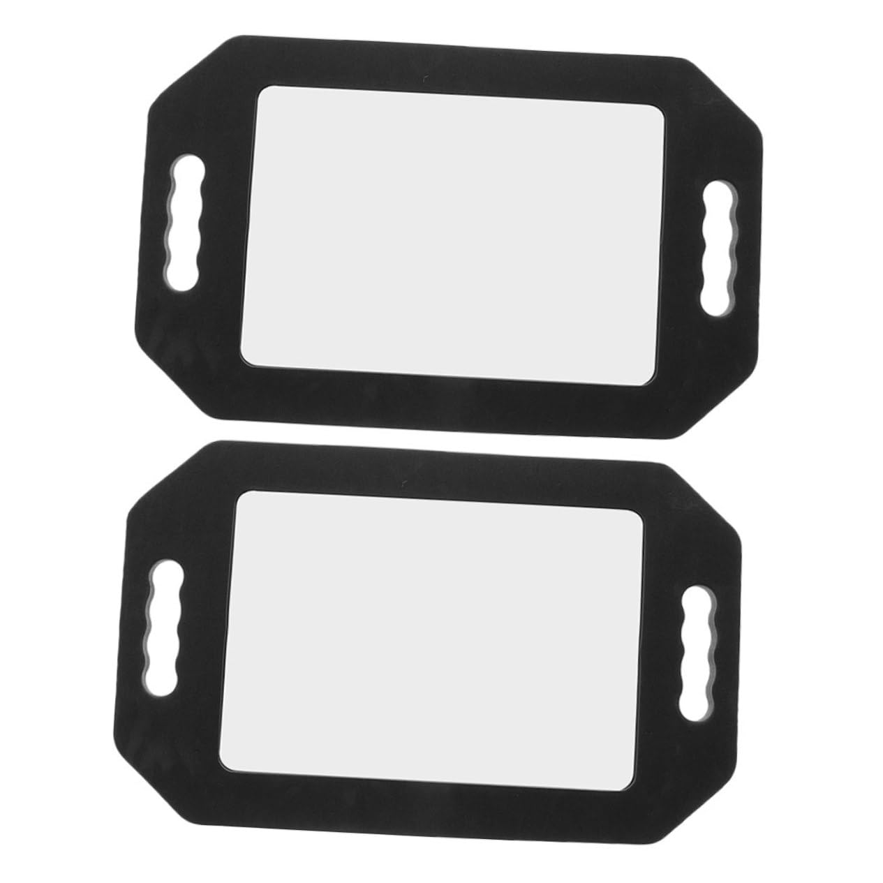Miroir de poche pour rasage sans angle mort avec miroir à main double poignée