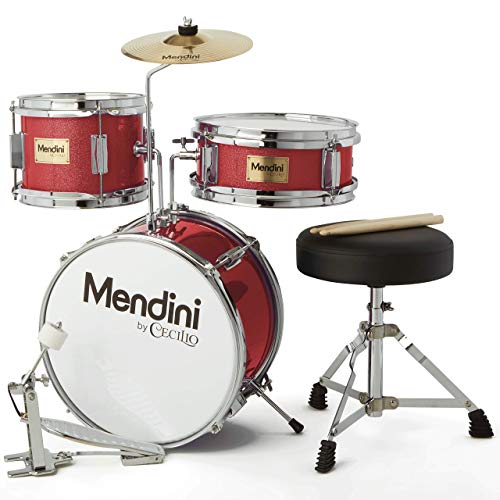Mendini by Cecilio Junior Drum Set Kit for Kids - Includes 3 Drums