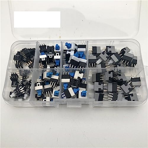 Micro-interrupteur d'alimentation push tact autobloquant réinitialiser 6 pins 5.8mm - 2