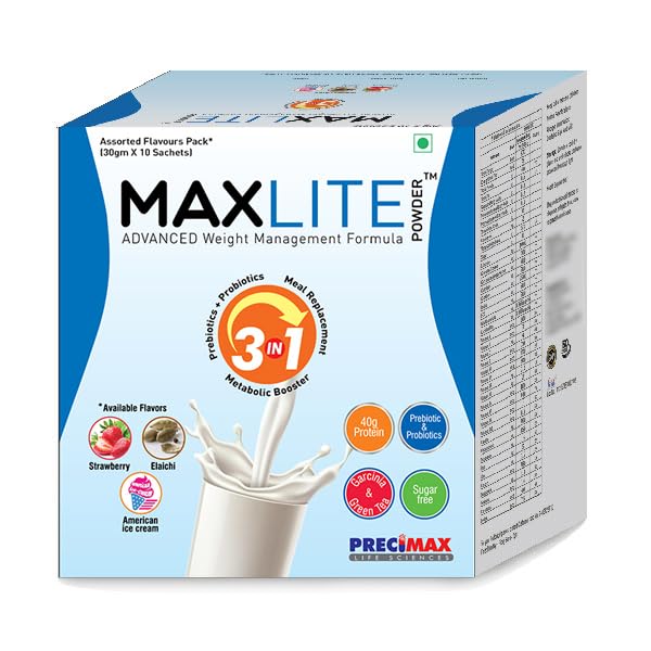 Precimax Life Sciences Weight Loss Supplement - 30g Sachets (10 Pack) - High Protein, Fiber, Probiotics, L-Leucine, Low Calorie, Assorted Flavors like Cardamom, Strawberry, American Ice Cream (B0CF61ZZF1) Amazon Price History, Amazon Price Tracker