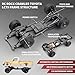 RZAPE RC Rock Crawler 1/12 RC Crawler Off Road RC Truck 4x4 with 2.4GHz Remote Control 280 Brushed Motor All Terrain Rremote Control Truck RTR Proportional Throttle Steering MN-82（Yellow）