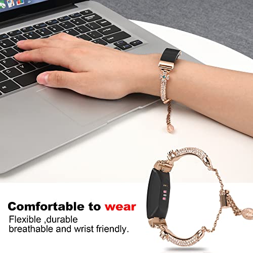 Correa de Acero Inoxidable Compatible con Fitbit Inspire miniatura 4