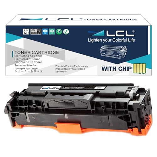 LCL Remanufacturado Cartucho de Tóner 305X 305A CE410X CE410A 400 Páginas (Negro) Reemplazo para HP LaserJet Enterprise 300 Color M351 Enterprise 300 Color M375nw Enterprise 400 Color M451nw M451dn