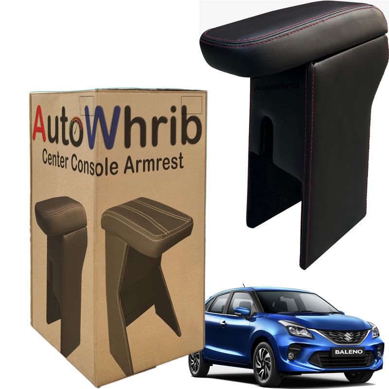 Image of Car Arm Rest For Baleno Armrest with Storage Box & Soft Cushion Pad, Luxury Arm Rest, Black Colour